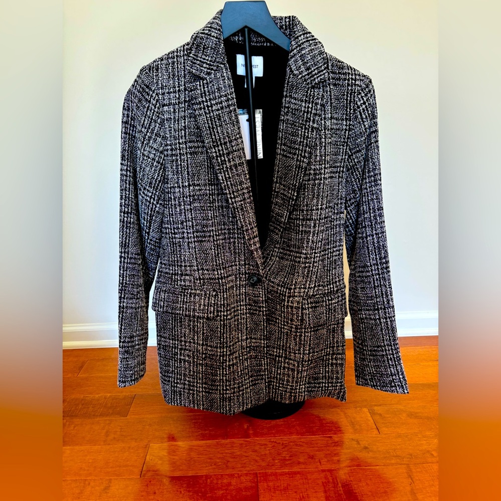 Nine West Plaid Blazer Jacket Women’s XS NWT
